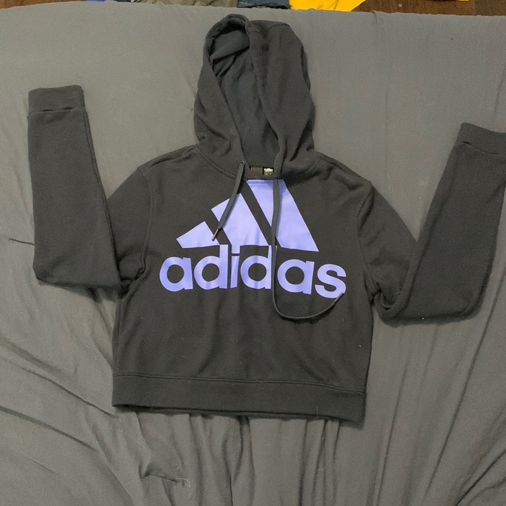 cropped adidas hoodie